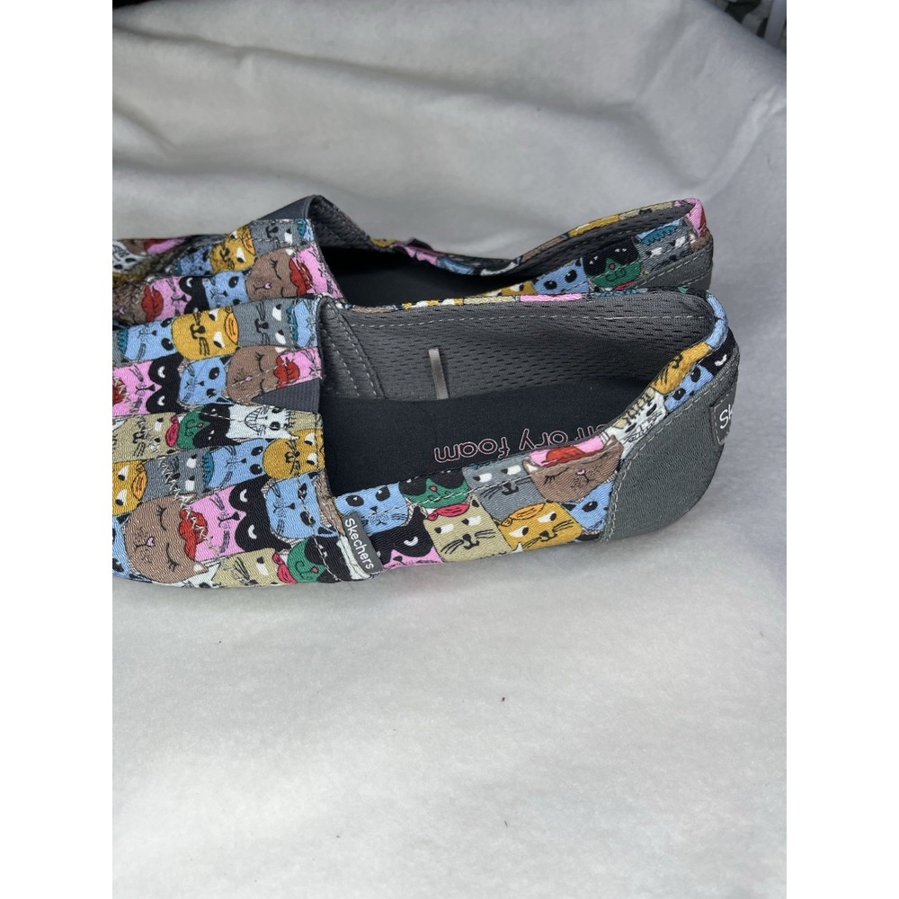Sketchers Memory Foam Slip on Sketchers Women's 8 Cat Design - Picture 9 of 10